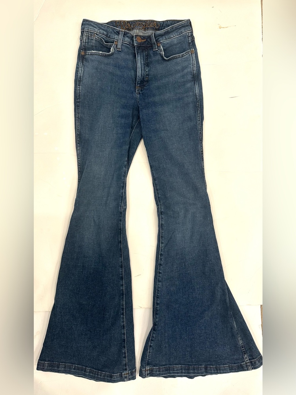 Wrangler Ladies Extra Flare High Rise Jeans Blue Size 27x36